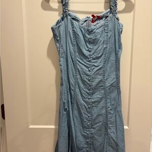 Guess Light Blue Button-Front Dress